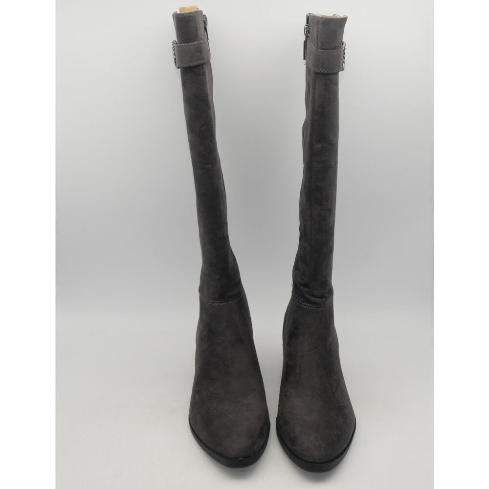 NEW Lifestride Daring Women's 8 Knee High Boots Gray Suede Square Heel - Picture 5 of 9